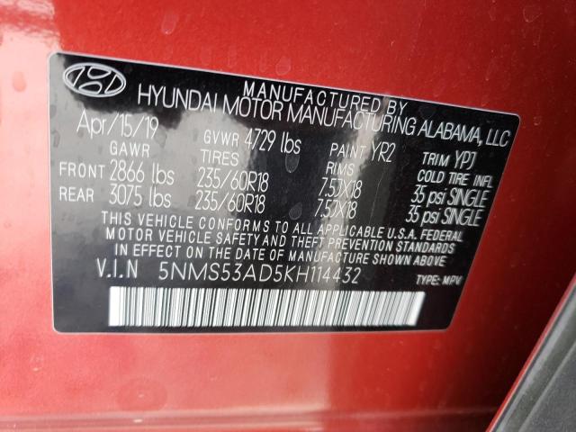 2019 HYUNDAI SANTA FE L - 5NMS53AD5KH114432