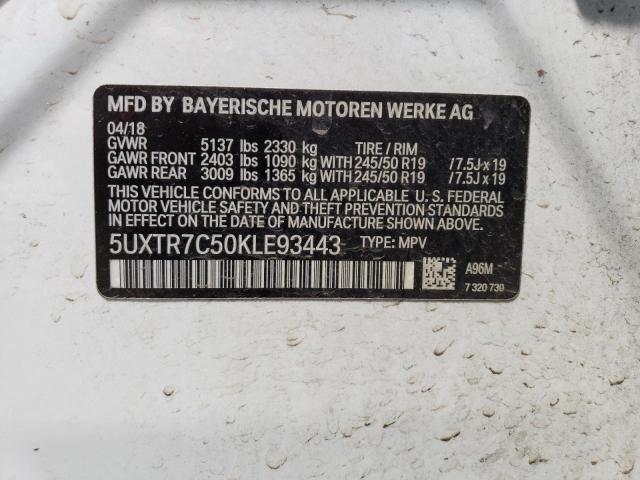 2019 BMW X3 SDRIVE3 - 5UXTR7C50KLE93443
