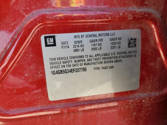 1G4GB5G34EF207786 Buick Lacrosse