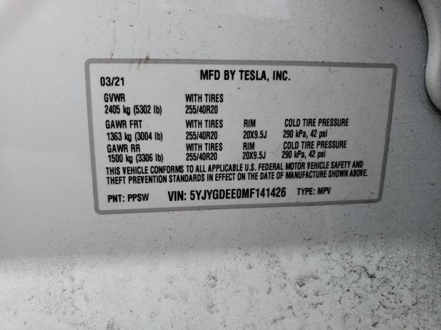 5YJYGDEE0MF141426 Tesla Model Y