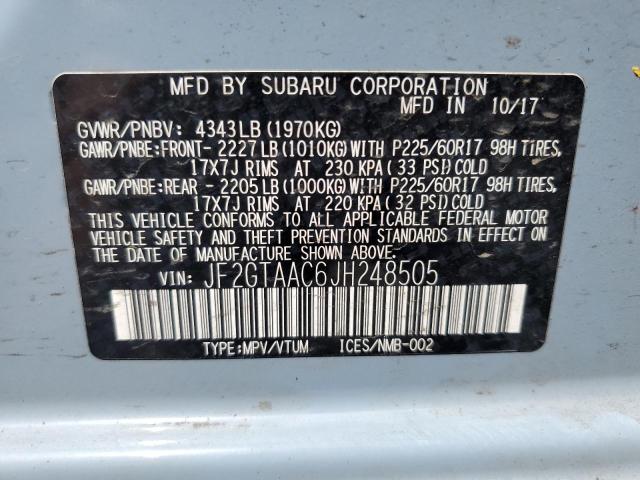 JF2GTAAC6JH248505 Subaru Crosstrek