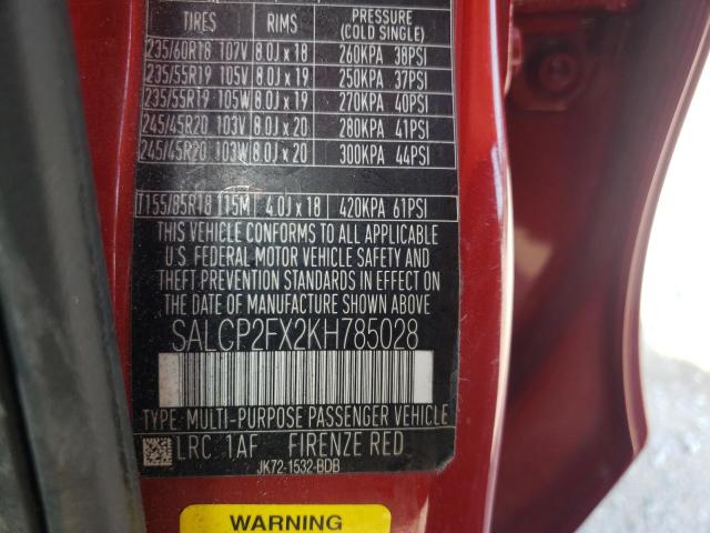 SALCP2FX2KH785028 Land Rover Discovery Sport Se