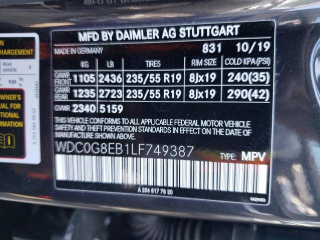 WDC0G8EB1LF749387 Mercedes-Benz Glc 300 4matic