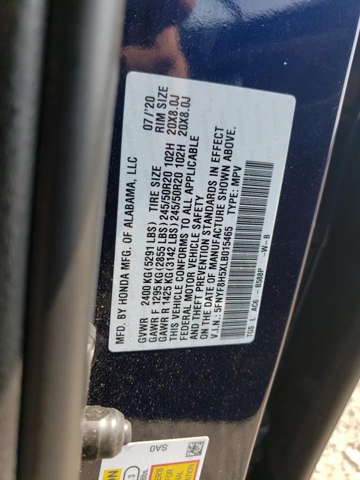 5FNYF8H5XLB015465 HONDA PASSPORT 2020