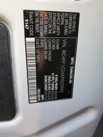 WD4PF1CD6KP022943 Mercedes-Benz Sprinter 2500/3500