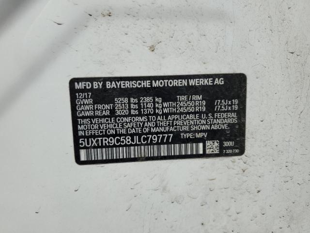 5UXTR9C58JLC79777 BMW X3 Xdrive30i