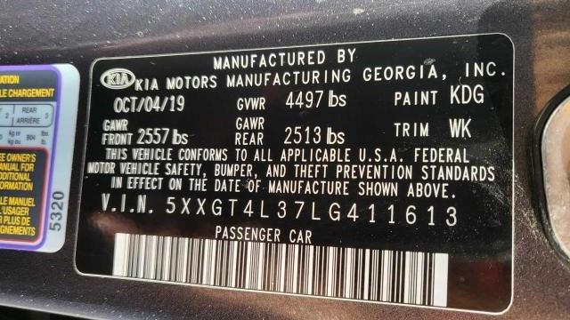5XXGT4L37LG411613 KIA Optima Lx