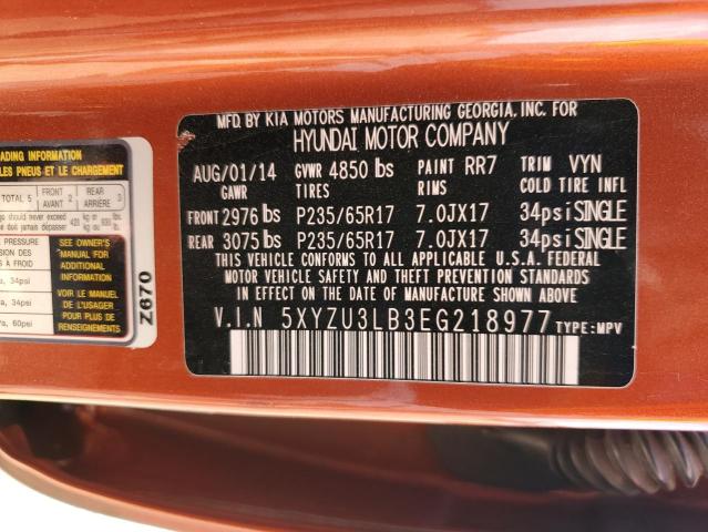 5XYZU3LB3EG218977 Hyundai SANTA FE SPORT