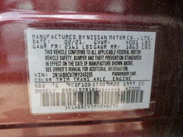 3N1AB8CV7MY248295 Nissan SENTRA SV