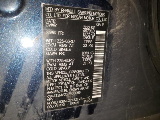 KNMAT2MV0GP603089 Nissan ROGUE S
