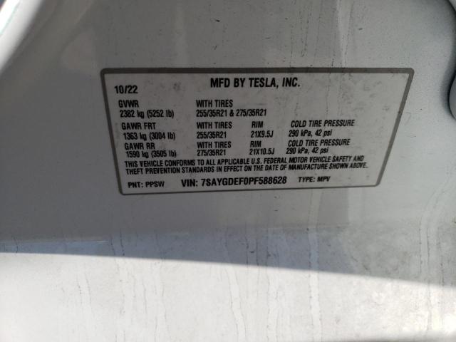 7SAYGDEF0PF588628 Tesla Model Y
