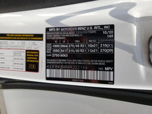 4JGFB4JB4MA322146 Mercedes-Benz GLE 350