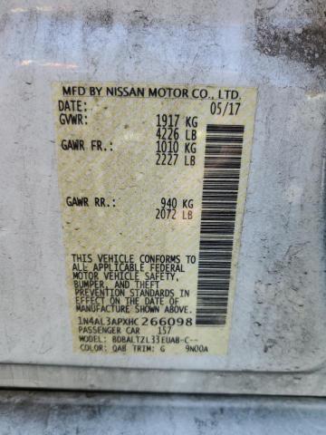1N4AL3APXHC266098 Nissan ALTIMA 2.5