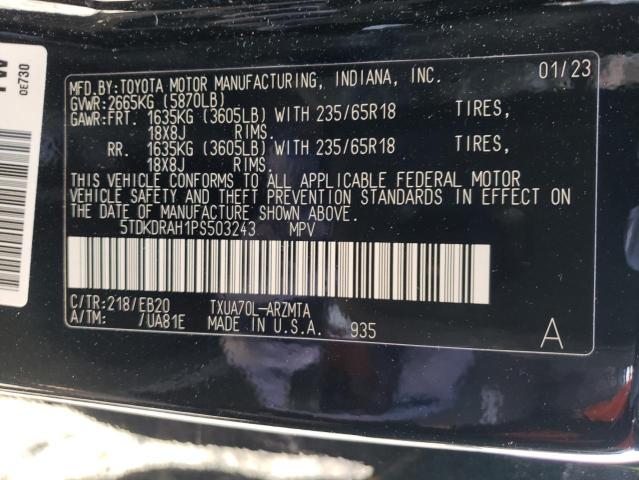 VIN 5TDKDRAH1PS503243 2023 Toyota Highlander, L no.14