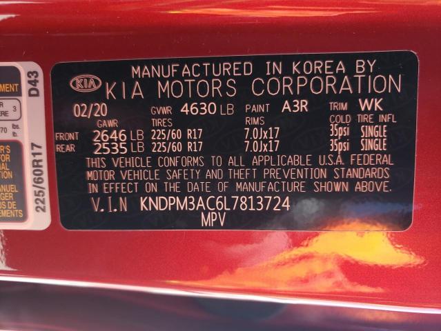 KNDPM3AC6L7813724 KIA Sportage Lx