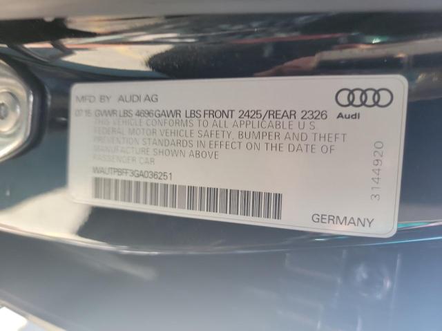 2016 AUDI A3 E-TRON - WAUTPBFF3GA036251