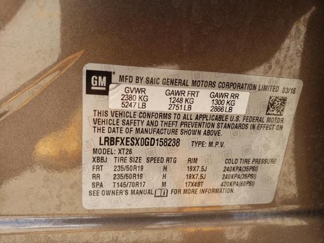LRBFXESX0GD158238 Buick Envision Premium