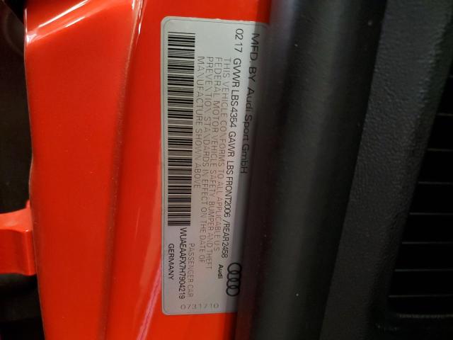 2017 AUDI R8 5.2 QUA WUAEAAFX7H7904219