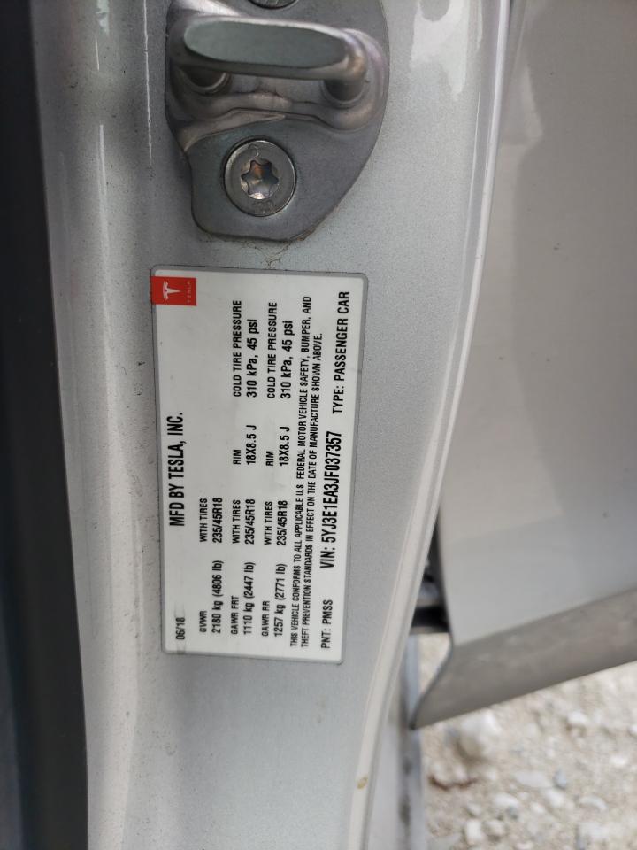 5YJ3E1EA3JF037357 2018 Tesla Model 3