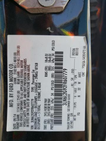 3LN6L2G92FR607779 Lincoln MKZ