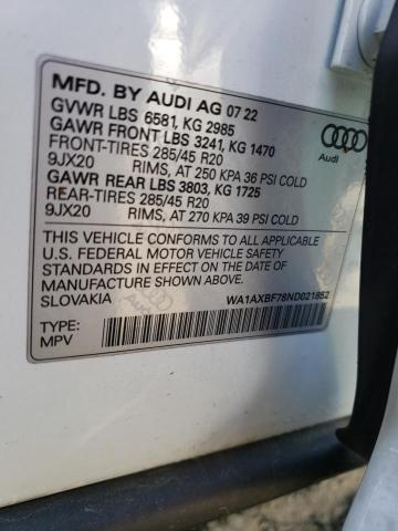 WA1AXBF78ND021852 2022 AUDI Q7, photo no. 14