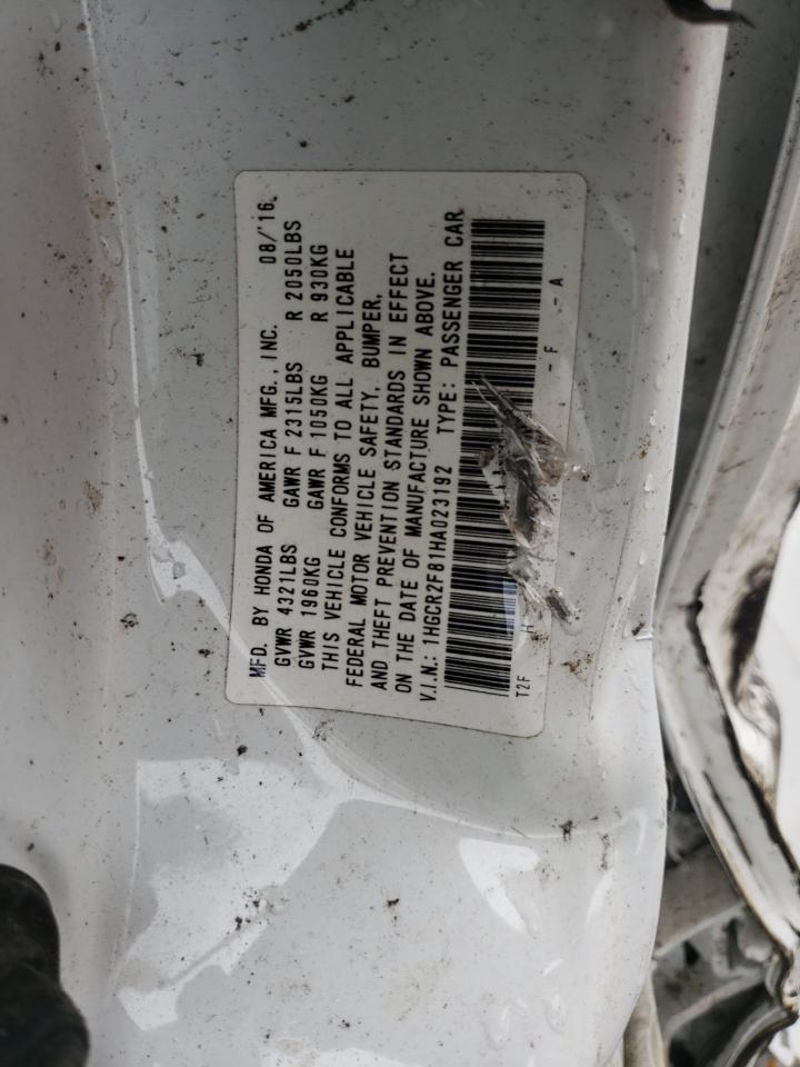 1HGCR2F81HA023192 HONDA ACCORD 2017