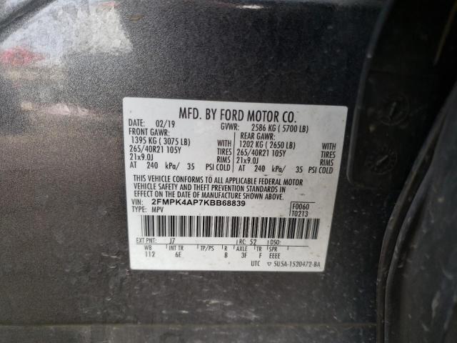 2FMPK4AP7KBB68839 Ford EDGE ST