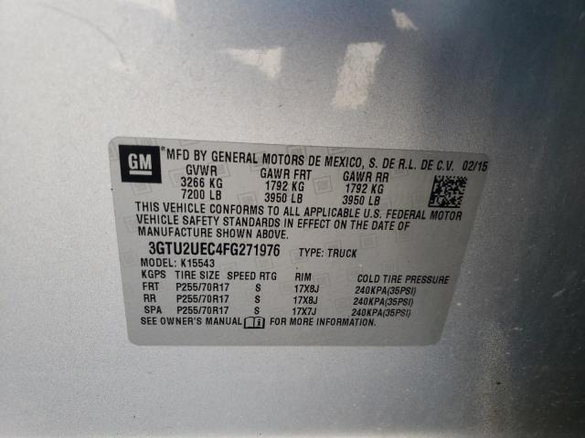 3GTU2UEC4FG271976 GMC Sierra K1500 Sle