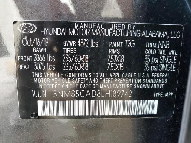 2020 HYUNDAI SANTA FE L - 5NMS5CAD8LH189742