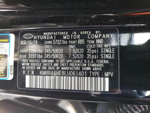 VIN KM8R44HE8LU061401 2020 HYUNDAI PALISADE no.12