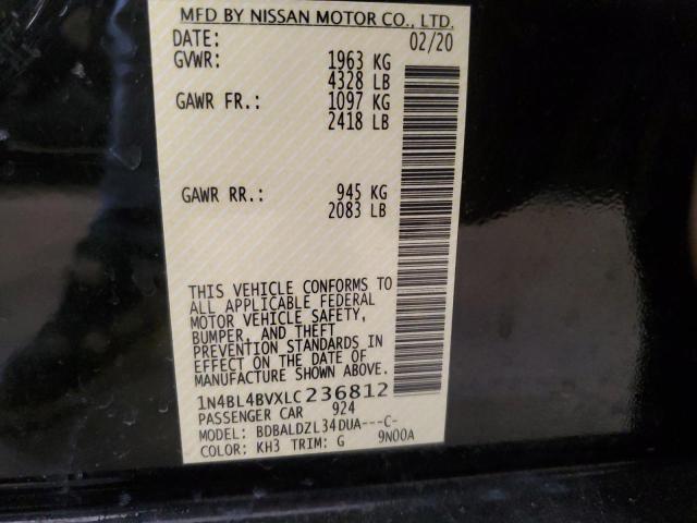 1N4BL4BVXLC236812 Nissan ALTIMA S