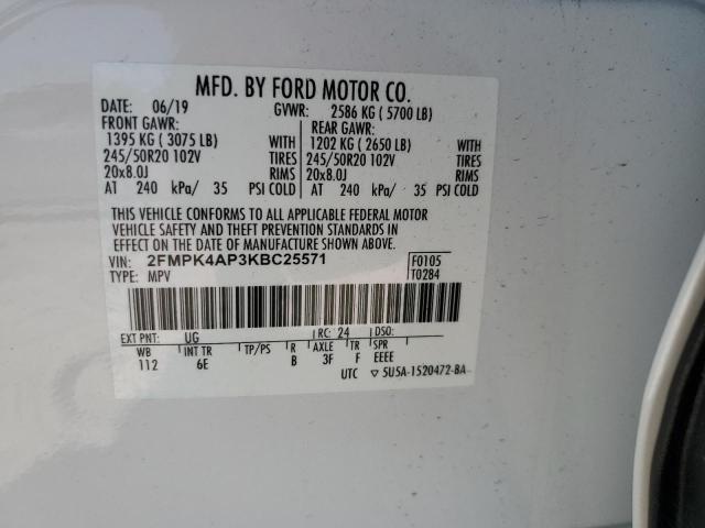 2019 FORD EDGE ST - 2FMPK4AP3KBC25571