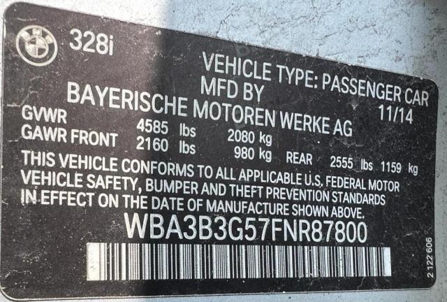 2015 BMW 328 XI - WBA3B3G57FNR87800