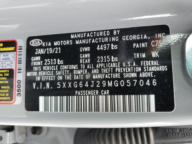5XXG64J29MG057046 KIA K5 GT LINE