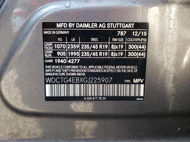 2016 MERCEDES-BENZ GLA 250 - WDCTG4EBXGJ225907