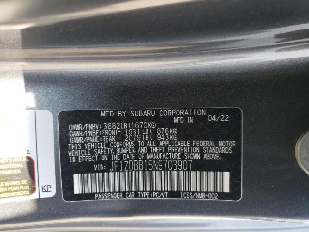 JF1ZDBB15N9703907 Subaru Brz Premium