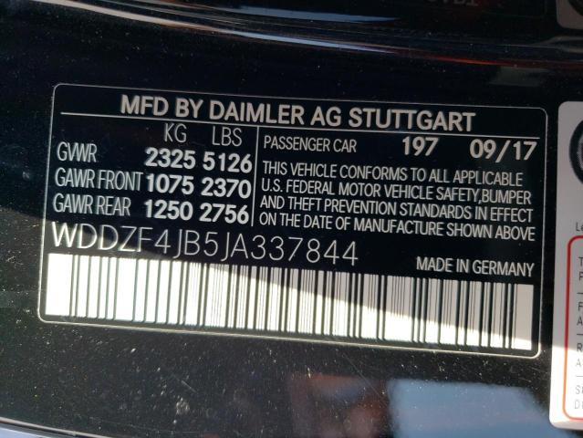 WDDZF4JB5JA337844 Mercedes-Benz E 300
