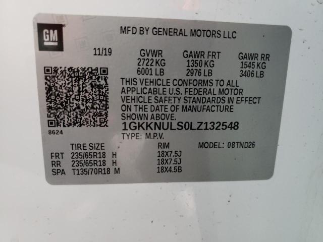 1GKKNULS0LZ132548 GMC ACADIA SLT