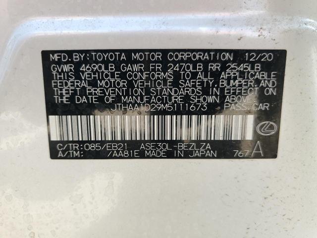 2021 LEXUS IS300 JTHAA1D29M5111673