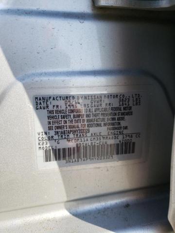 3N1AB7AP9HY203329 Nissan SENTRA S