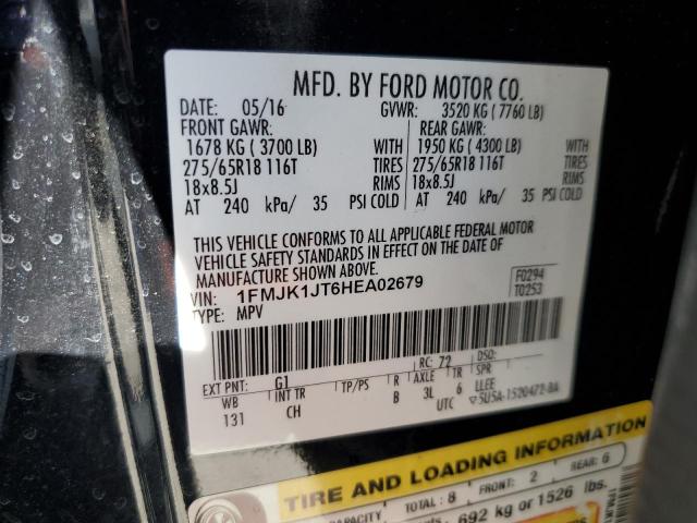 1FMJK1JT6HEA02679 Ford Expedition El Xlt