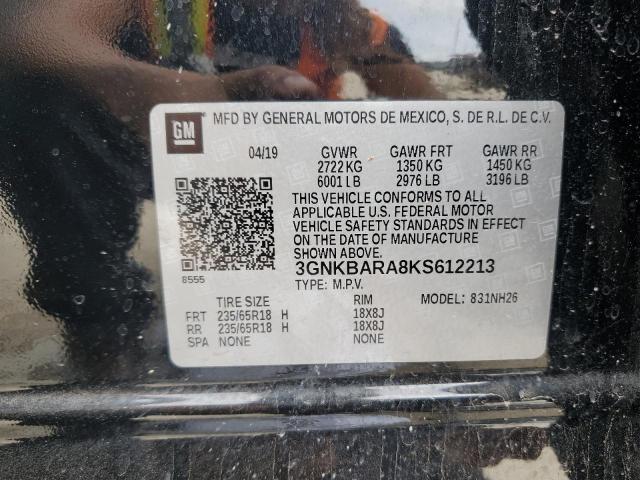 2019 CHEVROLET BLAZER L - 3GNKBARA8KS612213