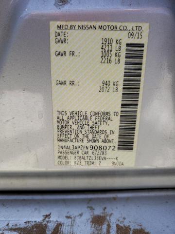 1N4AL3AP2FN908072 Nissan ALTIMA 2.5
