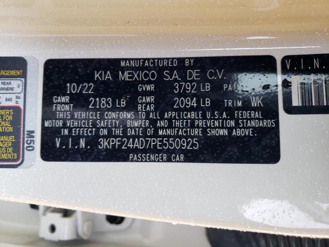 3KPF24AD7PE550925 KIA FORTE LX
