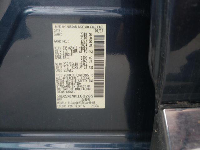 5N1AZ2MG7HN160285 Nissan MURANO S