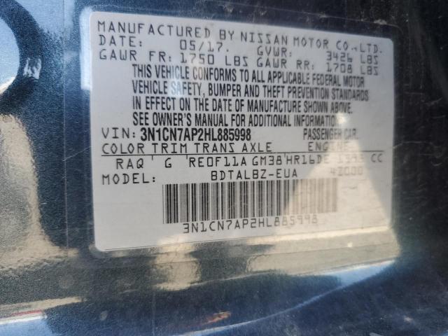 3N1CN7AP2HL885998 Nissan VERSA S