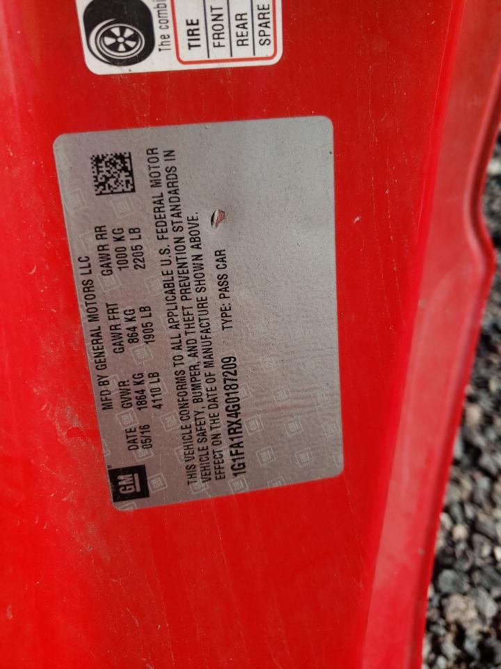 1G1FA1RX4G0187209 CHEVROLET CAMARO 2016