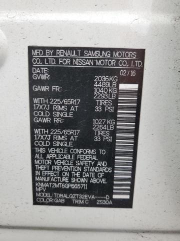 KNMAT2MT6GP665711 Nissan ROGUE S