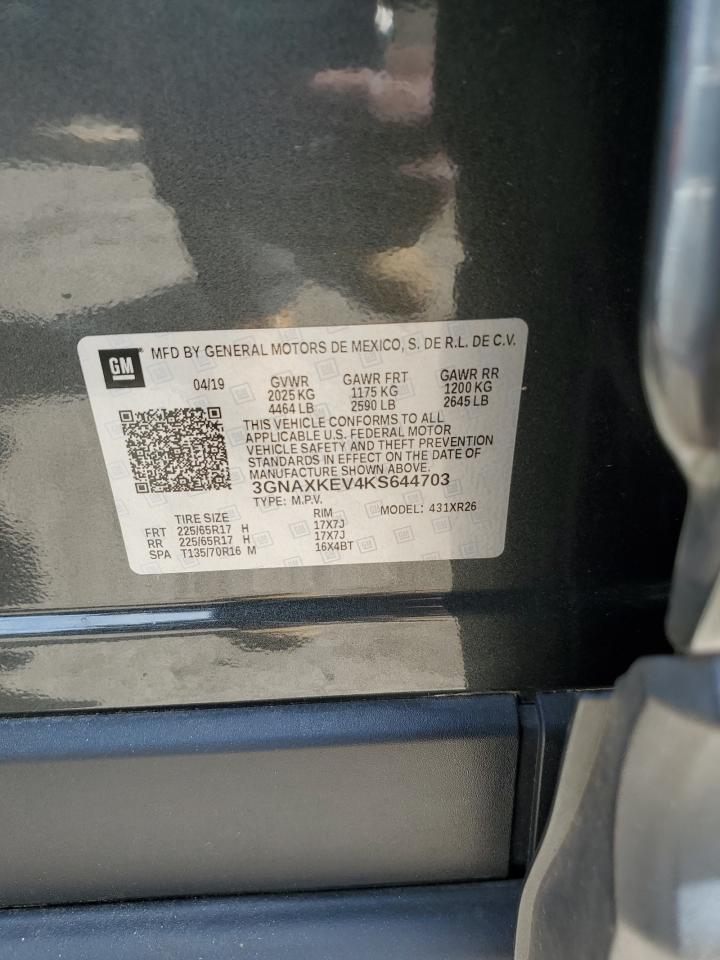 3GNAXKEV4KS644703 CHEVROLET EQUINOX 2019