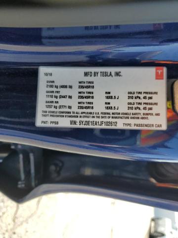 5YJ3E1EA1JF102612 Tesla MODEL 3